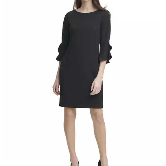 Karl Lagerfeld Scuba Crepe Sheath Dress - Picture 1 of 10